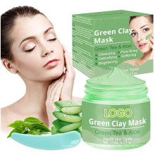 Private Custom Deep Cleansing Blackhead Remover Green Tea Facial Mud Mask Грязевая маска для лица с зеленым чаем